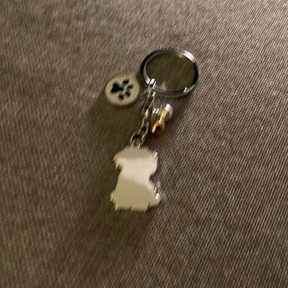 Bichon Frise Dog Keychain - Picture 6 of 7